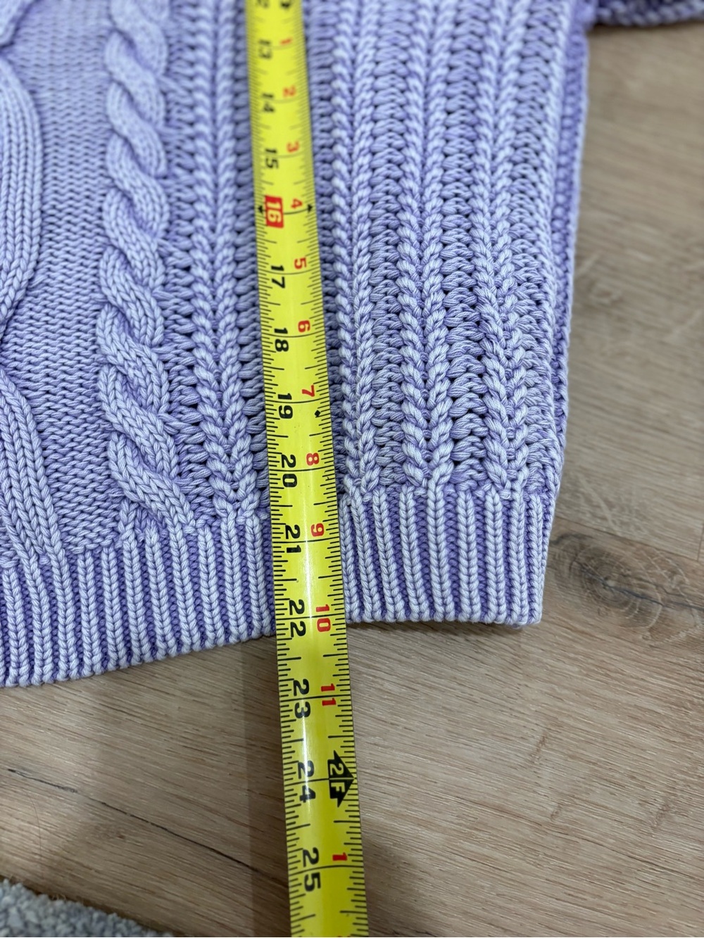 Free People Frankie Cable Knit Sweater Size Medium 100% Cotton - Picture 6 of 7